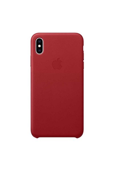 Apple Leather Case for Apple iPhone XS Max, Red