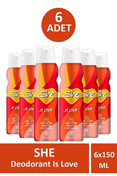 Genel Markalar She Is Love Deodorant 150 ml 6 Adet