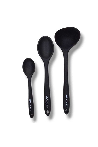 cephome güvenilir alışverişin adresi Set of 3 silicone 1 scoop 1 spoon (27.5cm) 1 spoon (20 cm)