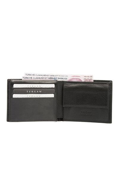 Tergan Μαύρο Δερμάτινο Ανδρικό Πορτοφόλι 01254a97