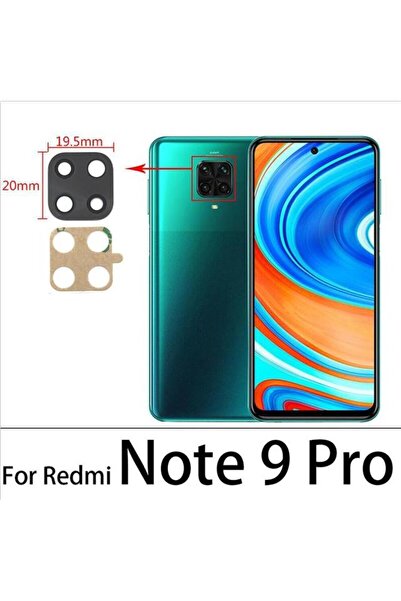 indirimplus Xiaomi Redmi NOTE 9 PRO Arka Kamera Camı Lens Yapışkanlı