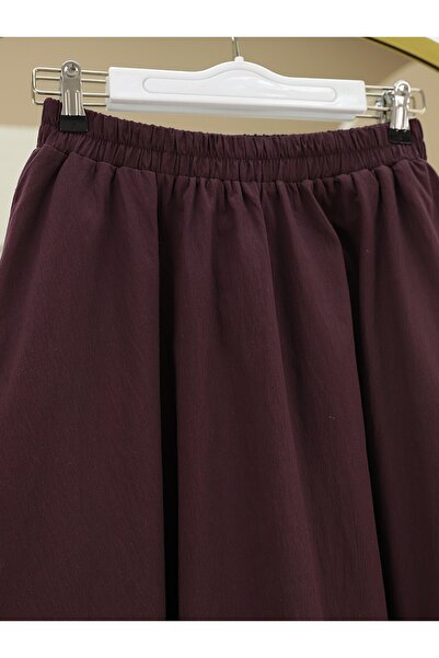 Modamorfo Lace Embroidered Elastic Waist Skirt - Plum
