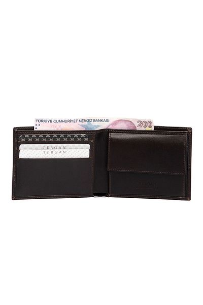 Tergan Мъжки портфейл от естествена кожа кафяв S1CE00001483