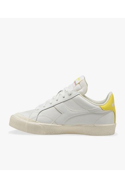 Diadora Pantofi sport dama, Diadora, Piele naturala, Alb/Galben