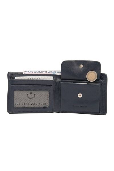 Tergan Δερμάτινο ανδρικό πορτοφόλι Navy Blue 01590m80