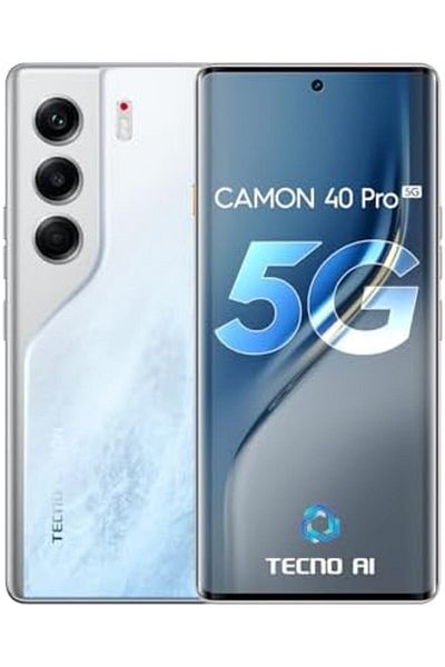 TECNO هاتف Camon 40 Pro 5G الذكي المدعوم بالذكاء الاصطناعي، ذاكرة RAM 12+12 جيجابايت وذاكرة ROM سعة 256 جيجابايت | كاميرا خلفية 50 ميجابكسل، وكاميرا أمامية 50 ميجابكسل |