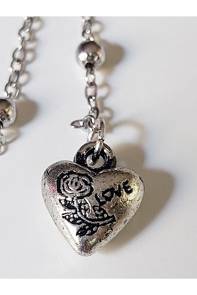 OITA Silver Color Dangle Heart Bikini Swimsuit Charm Shoe Accessory Beach Fashion