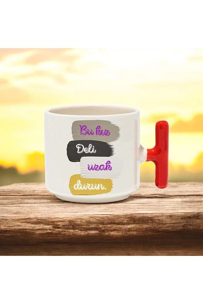 BB TRADE This Girl Is Crazy Red t Handle Ceramic Printed Mug 250 ml