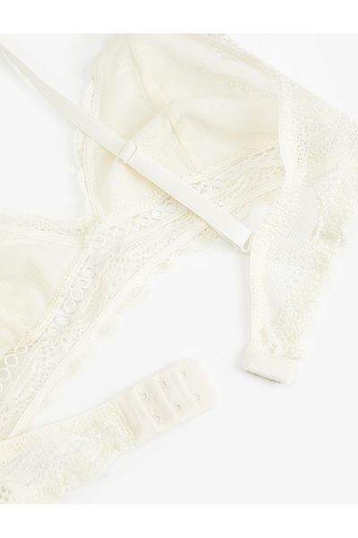 Koton New Season Underwireless Padded Lace Bralet Bra