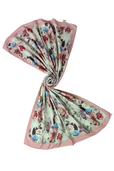 mim eşarp Emproyal Voile Cotton Shawl 75X190 cm - Floral Pattern