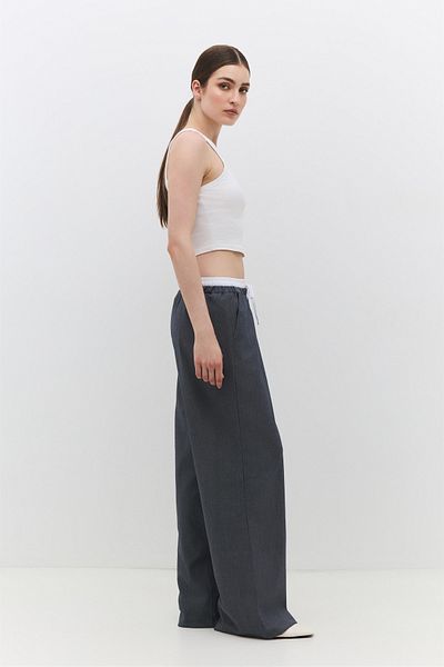 No Matter What Loose Fit Comfort Pants with Double Belt Detail