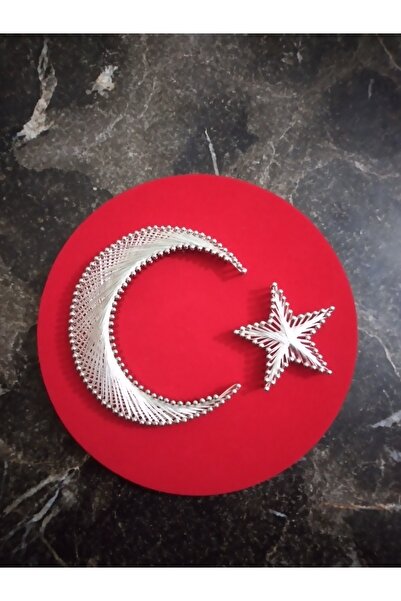 Genel Markalar AYSO KOZMETİK Filografi Ayyıldız Gümüş Renkli Tablo