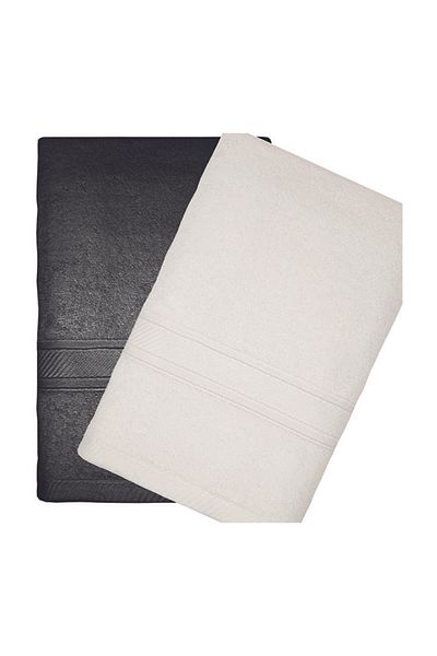 Trident 2Piece 100 Cotton 500 GSM Plush Towel Set White 70x140cm