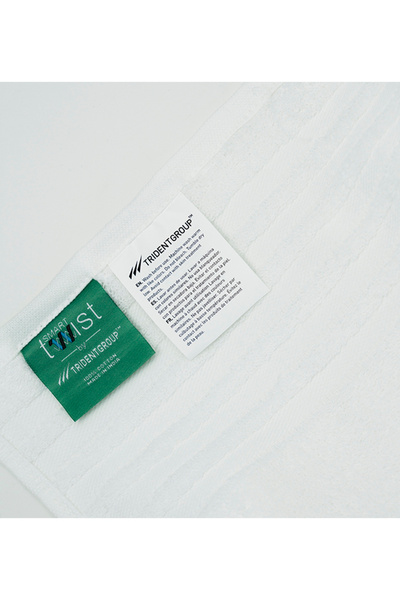 Trident 2Piece 100 Cotton Smart Twist Large Bath Towel Set White 90x150cm