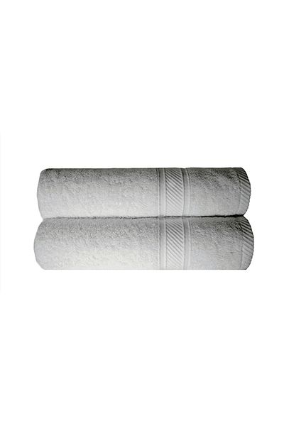 Trident 2Piece 100 Cotton 500 GSM Plush Towel Set White 70x140cm