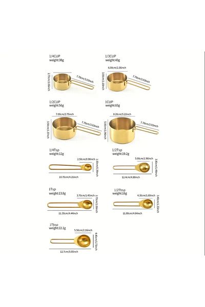 MİMOZA PARK 8 Pack Gold Handle Lux Size Spoon Sauce Bowl - Measured Inside