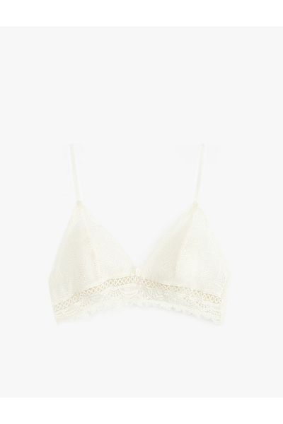 Koton New Season Underwireless Padded Lace Bralet Bra
