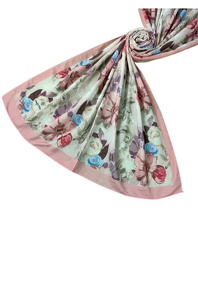 mim eşarp Emproyal Voile Cotton Shawl 75X190 cm - Floral Pattern
