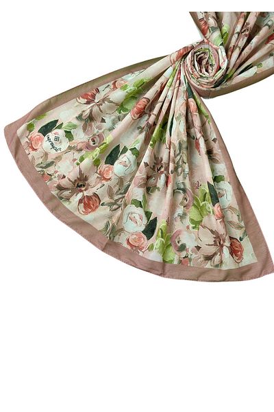 mim eşarp Emproyal Voile Cotton Shawl 75X190 cm - Floral Pattern
