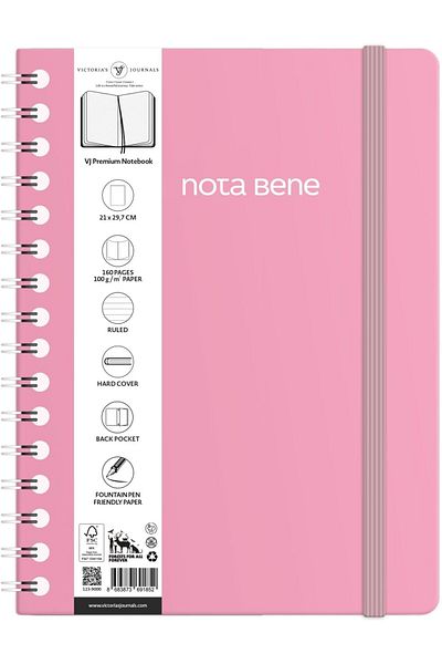 STOREMAX Muartshop Notebook with Bene Spiral Premium Hard Cover, 21X29,7 Cm, Line 871301