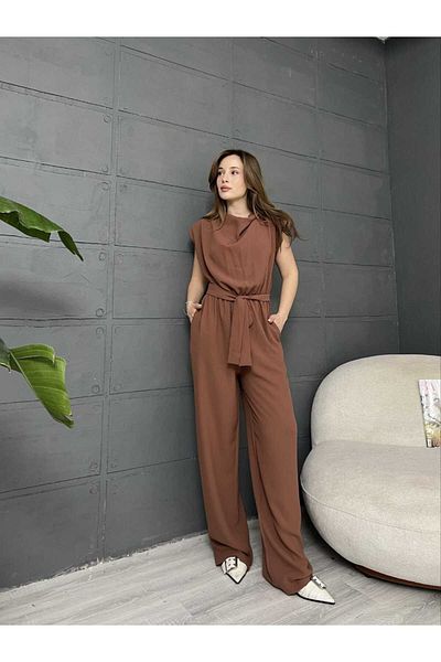 Butik Merrline Women's Premium Padded Crepe Jumpsuit