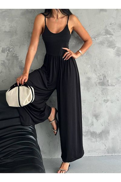 Butik Merrline Women's Rope Strap Stretchy Sandy Fabric Comfortable to Wear Out Jumpsuit