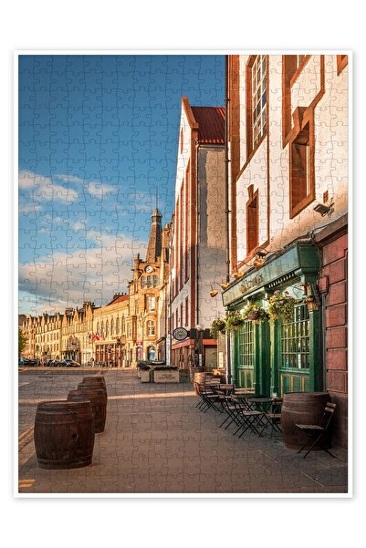 Jeronkarji İskoçya, Edinburgh, Leith geleneksel pub 500 Parça Puzzle Yapboz Şehir Manzara Temalı Hobilik