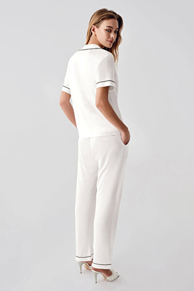 Kocabey 324 Women's 4-Piece Pajama Set with Dressing Shirt