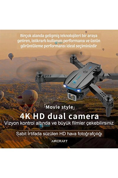 Thteknolojimarket E99 PRO Drone Çift Bataryalı