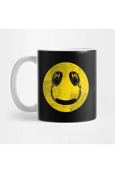 Pixxa Headphone Smile Mug Cup