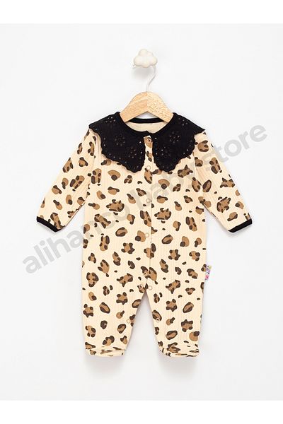 Alihan 100% Cotton Collar Detailed 3-Piece Booties Baby Jumpsuit