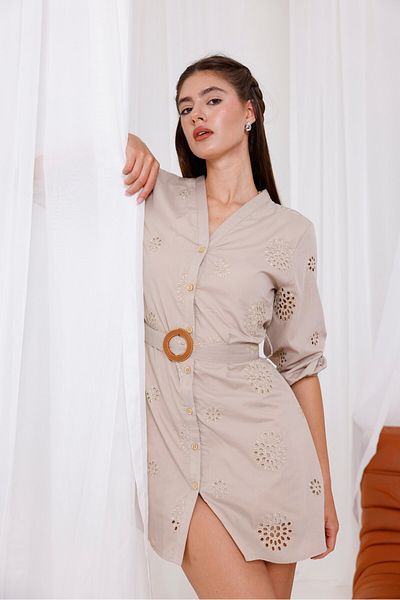 Pulli Collection Μίνι πουκάμισο φόρεμα με κυματιστή ζώνη