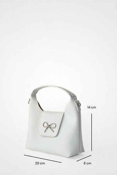 Yuka Atelier Linda Bow Detailed Cross Strap Mini Handbag