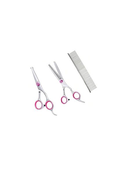 The Casius. Professional stainless steel pet grooming set