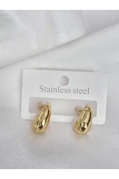 aayak&kabımofficial Design Tarnish Free Stainless Steel Stylish Earrings with Marble Pattern