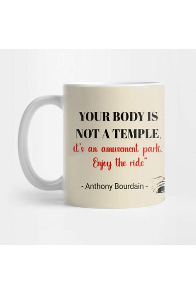 Pixxa Anthony Bourdain Quote Mug Cup