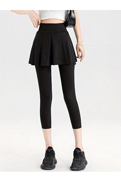 RUTBİL SPORTS 3/4 Taytlı Etek- Bale- Yoga- Fitness- Gym Etek- Plates Etek- Spor Etek- Kadin Günlük Şik Taytli Etek