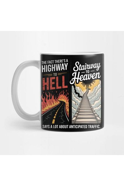 Pixxa There's Highway to Hell and Stairway to Heaven Mug