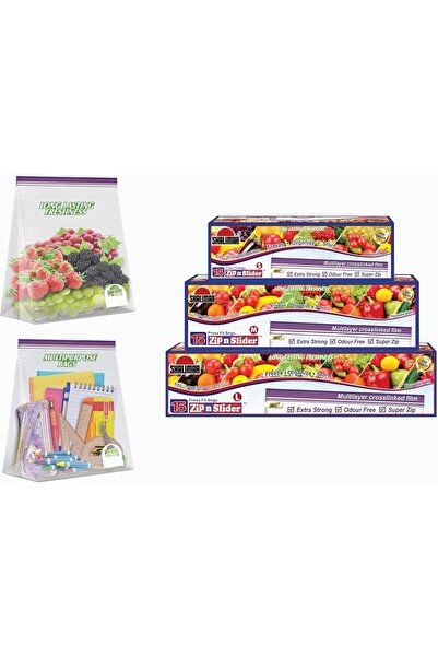 Shalimar مجموعة كومبو - 3 أحجام أكياس تفريغ قابلة لإعادة الاستخدام (صغير + مت...