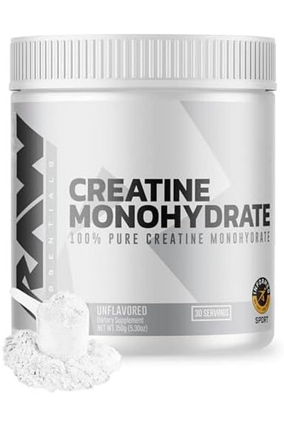RAW Nutrition Creatine Monohydrate Powder Unflavored