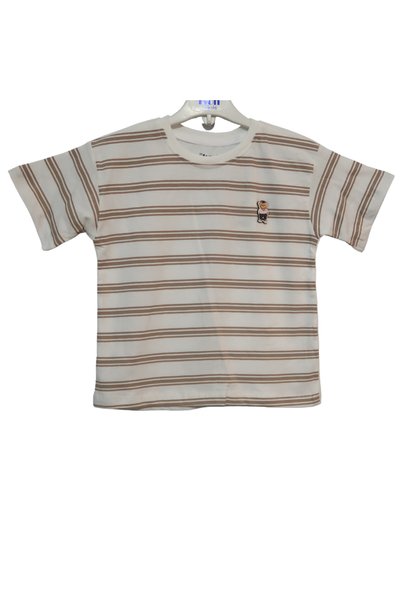 Lyon 2-5 Years Old Boy's Bear Striped Bottom Top Set