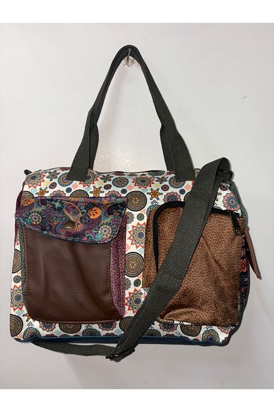Street Bag Patchwork Etnic Autentic Boem Geantă de umăr Geantă de mână Utilizare zilnică Utilizare în călătorie Geantă de poștaș