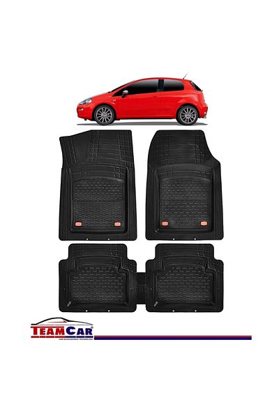 TEAMCAR Covorașe Auto TeamCar® Tip Tăviță Fiat Punto III , 2 usi (2005–2018) Negru, Cauciuc