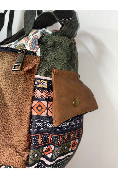 Street Bag Patchwork Etnic Autentic Boem Geantă de umăr Geantă de mână Utilizare zilnică Utilizare în călătorie Geantă de poștaș