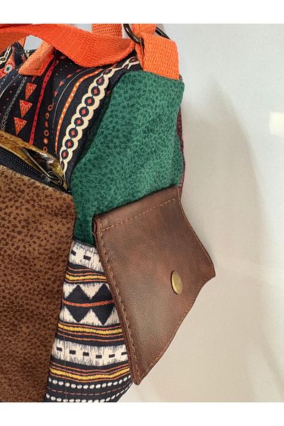 Street Bag Patchwork Etnic Autentic Boem Geantă de umăr Geantă de mână Utilizare zilnică Utilizare în călătorie Geantă de poștaș