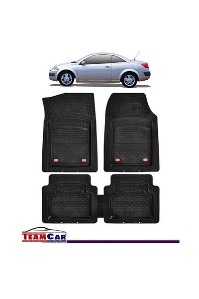TEAMCAR Covorase Auto TeamCar® Tip Tavita Compatibile Renault Megane II Cabrio (2002-2009) Negru