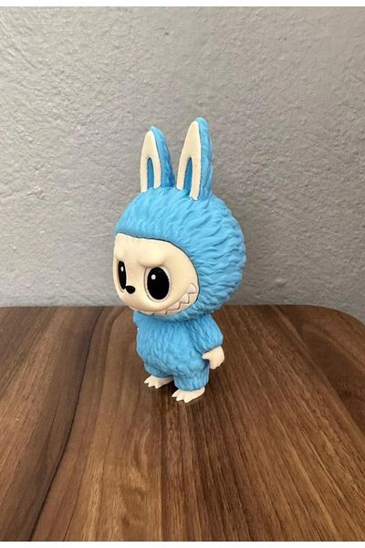 Cochines Labubu Figure - Blue Labubu Healthy Petg Material 3D Figure 13 cm