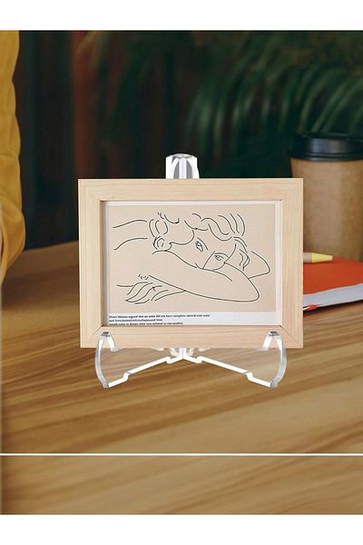 Yenigeldi XL Acrylic Plate Frame Pillar Display Foot Stand
