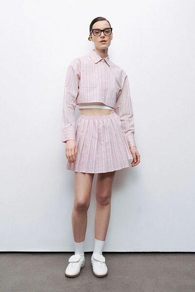 Nocturne    Striped Crop Shirt