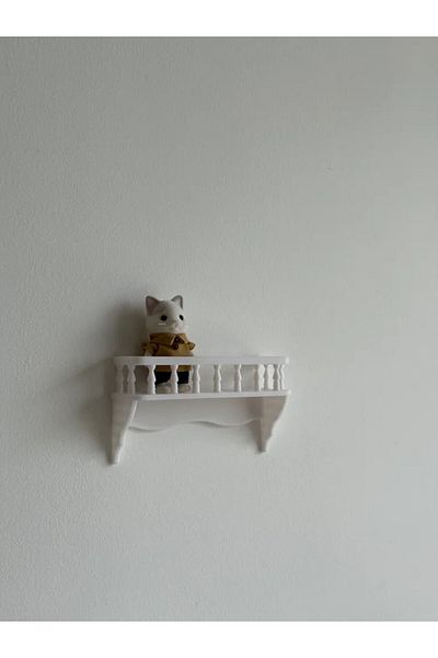CharmFancy 1/12 Scale Balcony Wall Shelf Miniature Diorama Goods Accessory Mockup